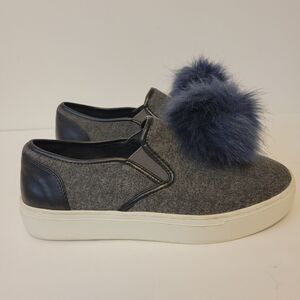 REBECCA MINKOFF Sloane Slip On Pompom Fashion Platform Sneakers Women's Sz 10